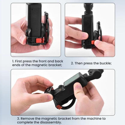 For DJI Osmo Pocket 3 BRDRC Magnetic Expandable Phone Holder Cold Shoe Mount, Black - ORIWHIZBRDRCDJI & Insta360 AccessoriesMount & Holder