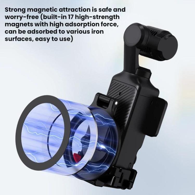 For DJI Osmo Pocket 3 BRDRC Magnetic Expandable Phone Holder Cold Shoe Mount, Black - ORIWHIZBRDRCDJI & Insta360 AccessoriesMount & Holder