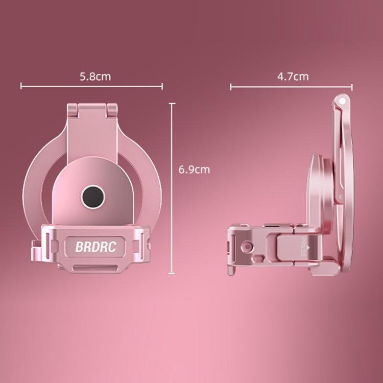 For DJI Osmo Pocket 3 BRDRC Magnetic Expandable Phone Holder Cold Shoe Mount, Pink - ORIWHIZBRDRCDJI & Insta360 AccessoriesMount & Holder