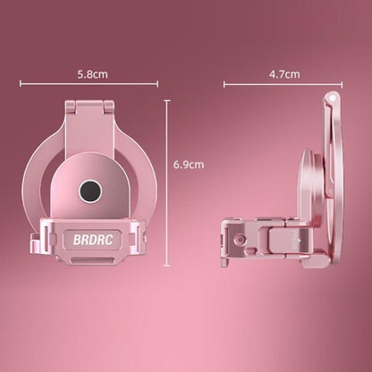For DJI Osmo Pocket 3 BRDRC Magnetic Expandable Phone Holder Cold Shoe Mount, Pink - ORIWHIZBRDRCDJI & Insta360 AccessoriesMount & Holder