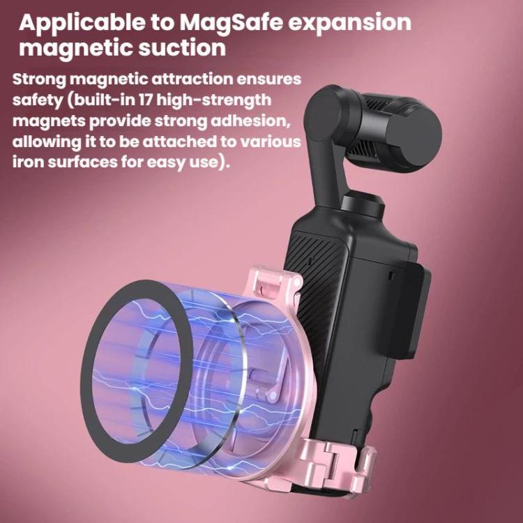 For DJI Osmo Pocket 3 BRDRC Magnetic Expandable Phone Holder Cold Shoe Mount, Pink - ORIWHIZBRDRCDJI & Insta360 AccessoriesMount & Holder