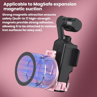 For DJI Osmo Pocket 3 BRDRC Magnetic Expandable Phone Holder Cold Shoe Mount, Pink - ORIWHIZBRDRCDJI & Insta360 AccessoriesMount & Holder