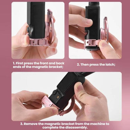 For DJI Osmo Pocket 3 BRDRC Magnetic Expandable Phone Holder Cold Shoe Mount, Pink - ORIWHIZBRDRCDJI & Insta360 AccessoriesMount & Holder