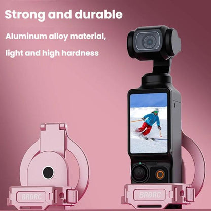 For DJI Osmo Pocket 3 BRDRC Magnetic Expandable Phone Holder Cold Shoe Mount, Pink - ORIWHIZBRDRCDJI & Insta360 AccessoriesMount & Holder