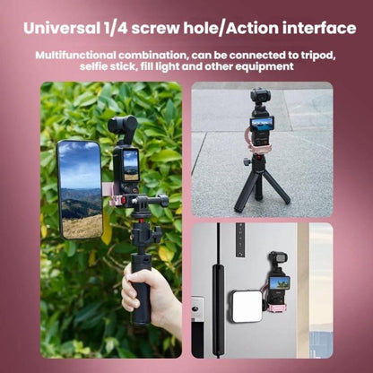 For DJI Osmo Pocket 3 BRDRC Magnetic Expandable Phone Holder Cold Shoe Mount, Pink - ORIWHIZBRDRCDJI & Insta360 AccessoriesMount & Holder