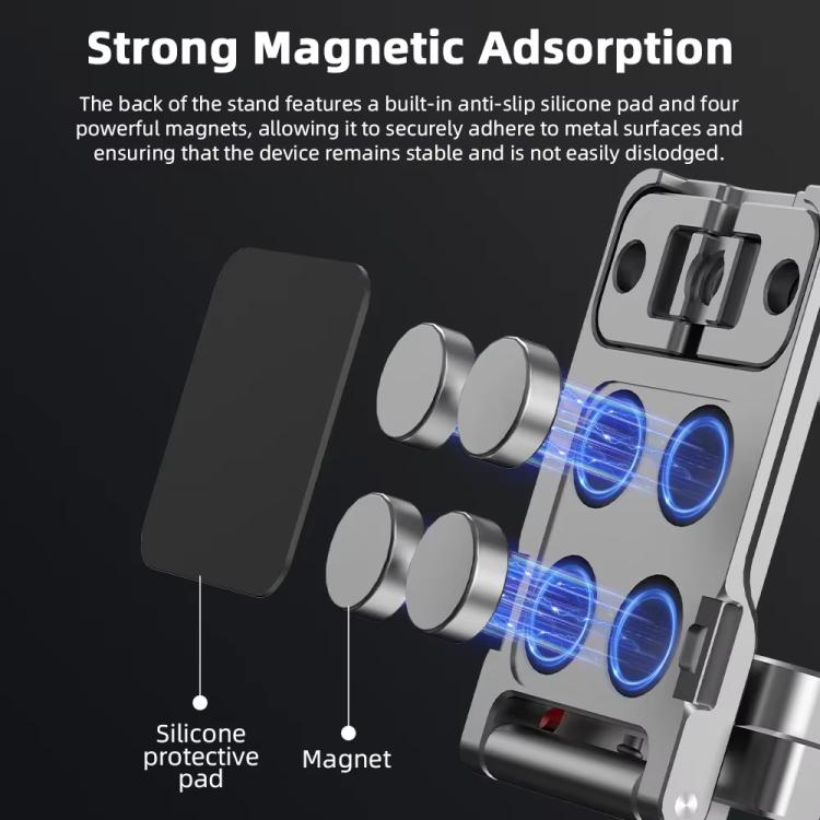 For DJI OSMO Pocket 3 BRDRC PO3005 Multi - functional Magnetic Base Expansion Back Clip Holder Adapter Bezel Accessory, For DJI OSMO Pocket 3 Tarnish - ORIWHIZBRDRCDJI & Insta360 AccessoriesMount & Holder