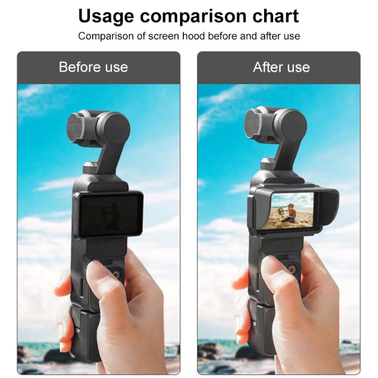 For DJI Osmo Pocket 3 BRDRC Sunshade Hood Screen Shade - ORIWHIZBRDRCDJI & Insta360 AccessoriesOsmo Pocket Accessories