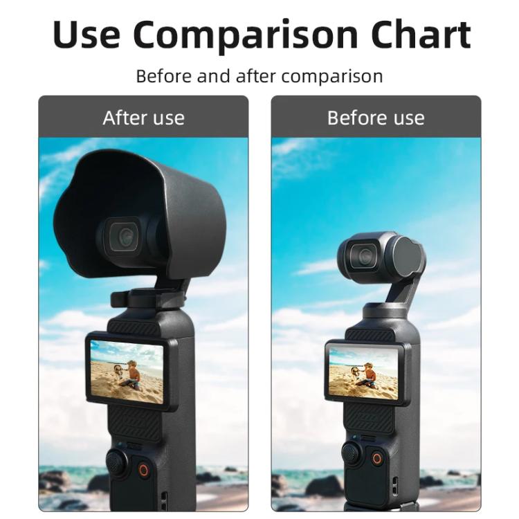 For DJI OSMO Pocket 3 BRDRC Sunshade Lens Protective Cover Hood, For DJI OSMO Pocket 3 - ORIWHIZBRDRCDJI & Insta360 AccessoriesLens Accessories