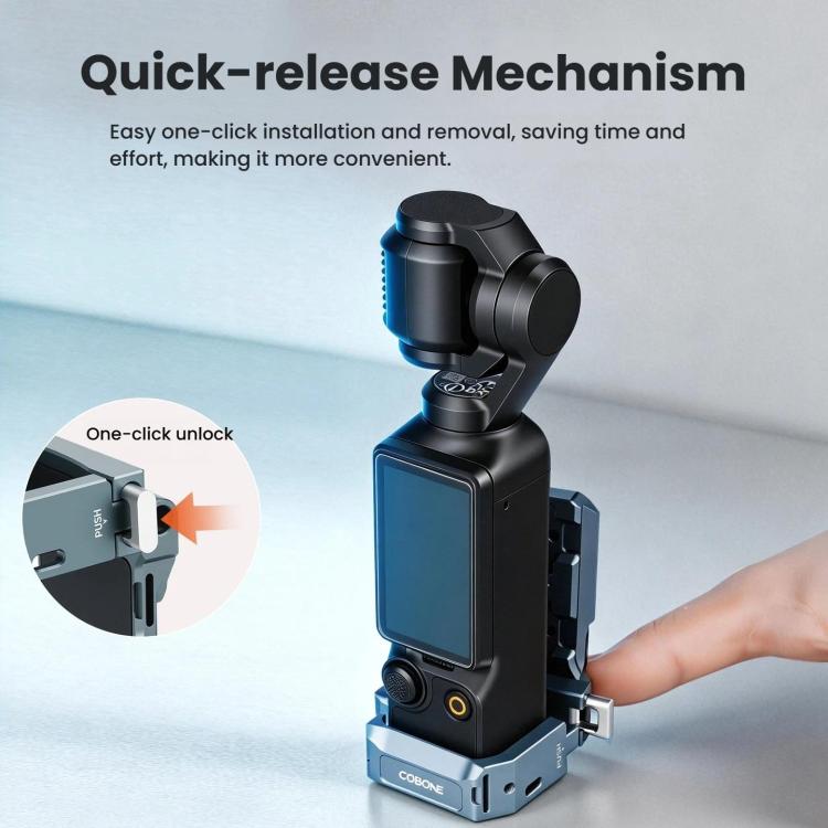 For DJI Osmo Pocket 3 COBONE Magnetic Extension Mount Quick - Release Adapter With 1/4 - Inch Screw Hole & Cold Shoe, CPK - 2 - ORIWHIZDJI & Insta360 AccessoriesMount & HolderOsmo Pocket Accessories