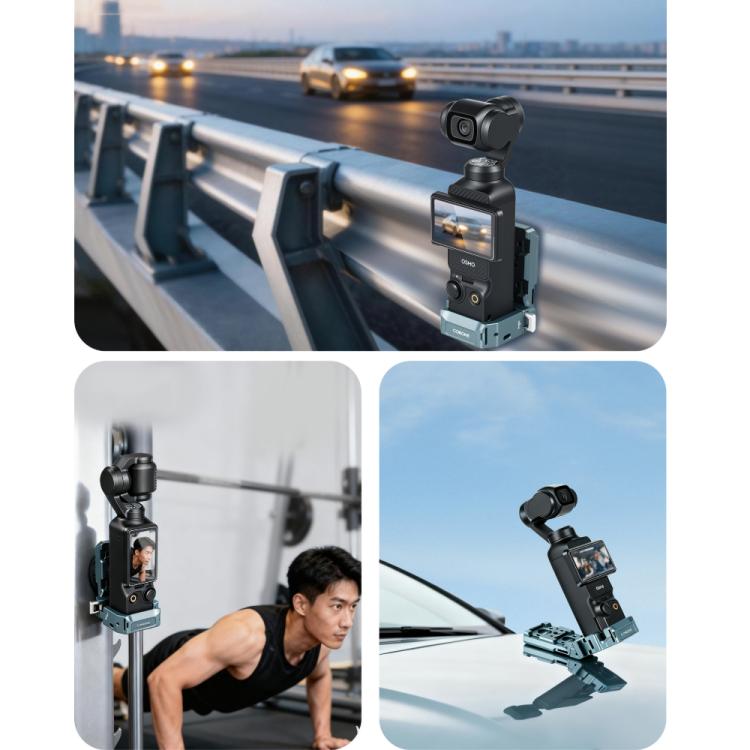 For DJI Osmo Pocket 3 COBONE Magnetic Extension Mount Quick - Release Adapter With 1/4 - Inch Screw Hole & Cold Shoe, CPK - 2 - ORIWHIZDJI & Insta360 AccessoriesMount & HolderOsmo Pocket Accessories
