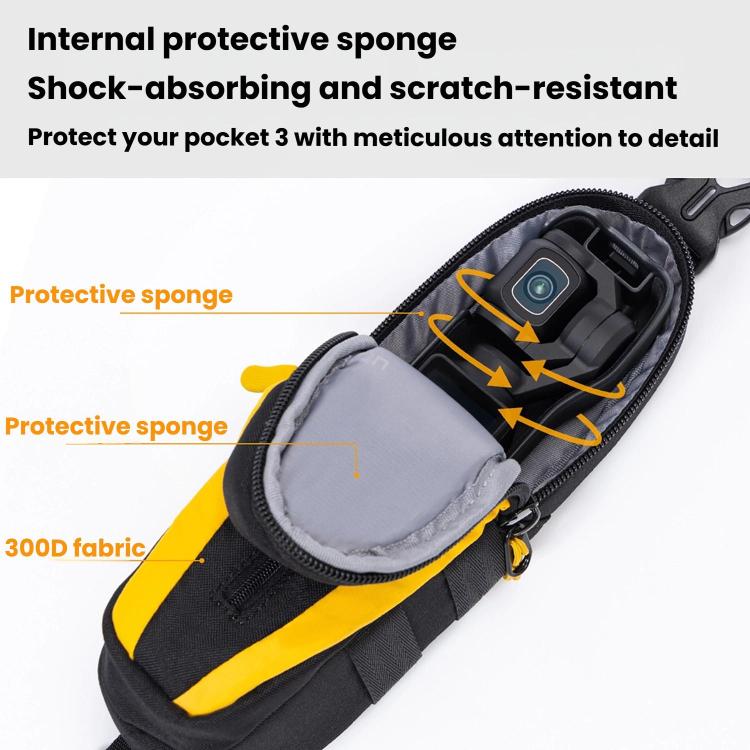 For DJI Osmo Pocket 3 Cwatcun D225 Small Organizer Bag Protective Multifunctional Sports Camera Bag, D225 - ORIWHIZCase & BagsCwatcunDJI & Insta360 Accessories