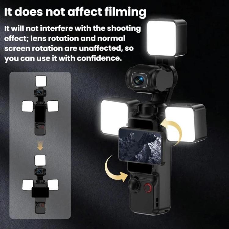 For DJI Osmo Pocket 3 Desiontal PM - 06 Quick - Release Magnetic Fill Light Portable Light For Action Cameras, PM - 06 - ORIWHIZDesiontalDJI & Insta360 AccessoriesOsmo Pocket Accessories