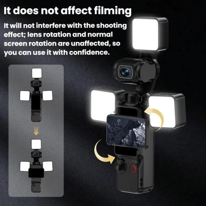 For DJI Osmo Pocket 3 Desiontal PM - 06 Quick - Release Magnetic Fill Light Portable Light For Action Cameras, PM - 06 - ORIWHIZDesiontalDJI & Insta360 AccessoriesOsmo Pocket Accessories