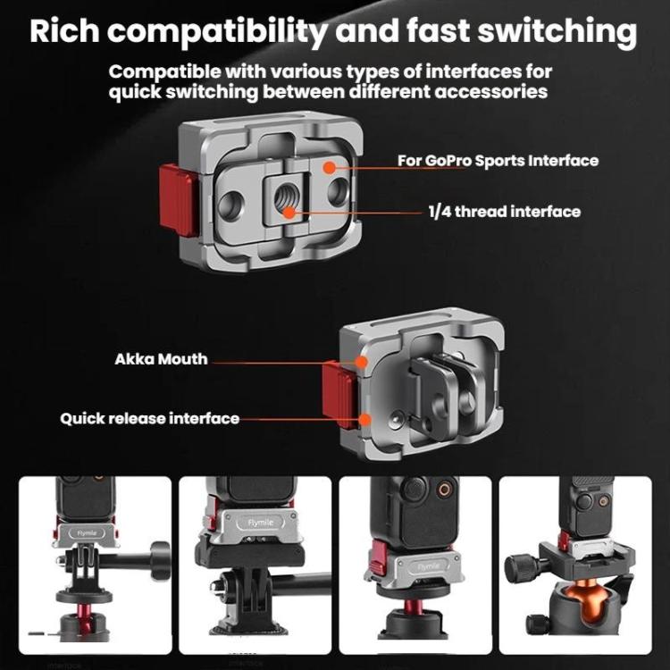 For DJI Osmo Pocket 3 Flymile Dual - Port 1/4" Thread Magnetic Quick - Release Charging Adapter - ORIWHIZDJI & Insta360 AccessoriesFlymileMount & Holder
