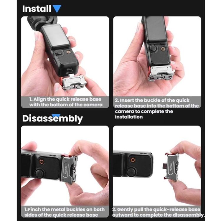 For DJI Osmo Pocket 3 Flymile Dual - Port 1/4" Thread Magnetic Quick - Release Charging Adapter - ORIWHIZDJI & Insta360 AccessoriesFlymileMount & Holder