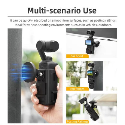 For DJI Osmo Pocket 3 Flymile Magnetic Bracket Fixed Base Back Clip Adapter Bezel Accessories, 4pcs /Set, 6pcs /Set - ORIWHIZDJI & Insta360 AccessoriesFlymileMount & Holder