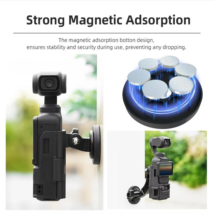 For DJI Osmo Pocket 3 Flymile Magnetic Bracket Fixed Base Back Clip Adapter Bezel Accessories, 4pcs /Set, 6pcs /Set - ORIWHIZDJI & Insta360 AccessoriesFlymileMount & Holder