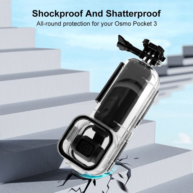 For DJI Osmo Pocket 3 PULUZ 45m Underwater Waterproof Housing Diving Case, Waterproof Case (Transparent) - ORIWHIZCase & BagsDJI & Insta360 AccessoriesOsmo Pocket Accessories