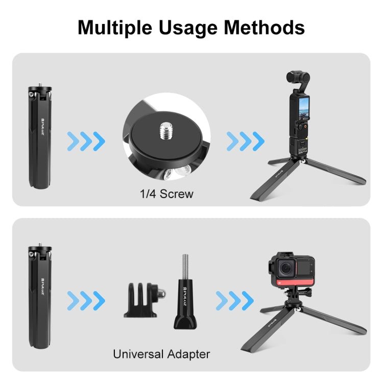 For DJI Osmo Pocket 3 PULUZ Aluminum Alloy Metal Tripod - ORIWHIZDJI & Insta360 AccessoriesMount & HolderOsmo Pocket Accessories