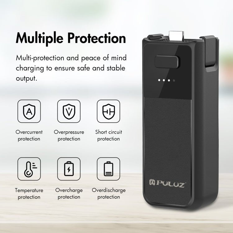For DJI Osmo Pocket 3 PULUZ High - Capacity 2800mAh Battery Grip - ORIWHIZDJI & Insta360 AccessoriesOsmo Pocket AccessoriesOther Accessories