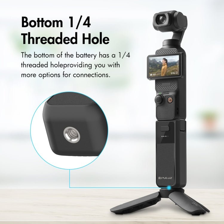 For DJI Osmo Pocket 3 PULUZ High - Capacity 2800mAh Battery Grip - ORIWHIZDJI & Insta360 AccessoriesOsmo Pocket AccessoriesOther Accessories