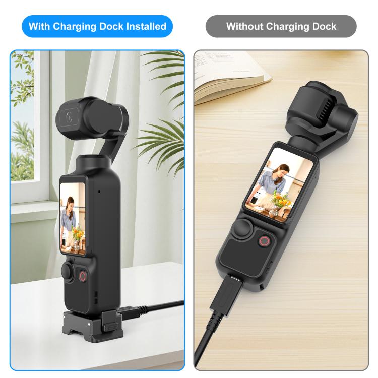 For DJI Osmo Pocket 3 PULUZ Plastic Quick - Release Charging Adapter Base, Charging Adapter Base - ORIWHIZDJI & Insta360 AccessoriesMount & HolderOsmo Pocket Accessories