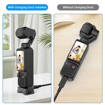 For DJI Osmo Pocket 3 PULUZ Plastic Quick - Release Charging Adapter Base, Charging Adapter Base - ORIWHIZDJI & Insta360 AccessoriesMount & HolderOsmo Pocket Accessories