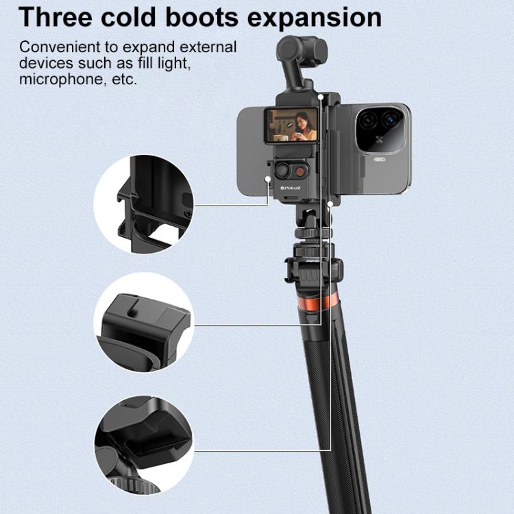 For DJI OSMO Pocket 3 PULUZ Protective Frame Expansion Phone Clamp, Compatible with Tripod Pole - ORIWHIZDJI & Insta360 AccessoriesMount & HolderOsmo Pocket Accessories
