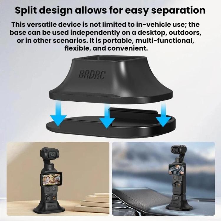 For DJI Osmo Pocket 4 / 3 BRDRC Car Desktop Silicone Mount - ORIWHIZBRDRCDJI & Insta360 AccessoriesMount & Holder