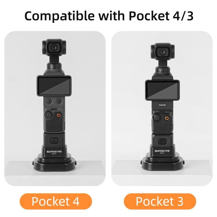 For DJI Osmo Pocket 4 / 3 Sunnylife Detachable Car & Desktop Base Stand Base Desktop Stabilizer Supporting Holder, OP4 - DZ157 - ORIWHIZDJI & Insta360 AccessoriesMount & HolderOsmo Pocket Accessories