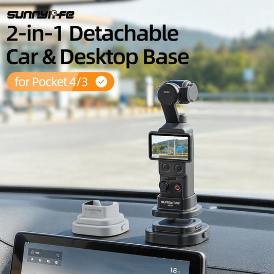 حامل تثبيت مكتبي وسيارة قابل للفصل من ساني لايف لكاميرا DJI Osmo Pocket 4 / 3، OP4 - DZ157 - ORIWHIZ، ملحقات DJI و Insta360، ملحقات Osmo Pocket