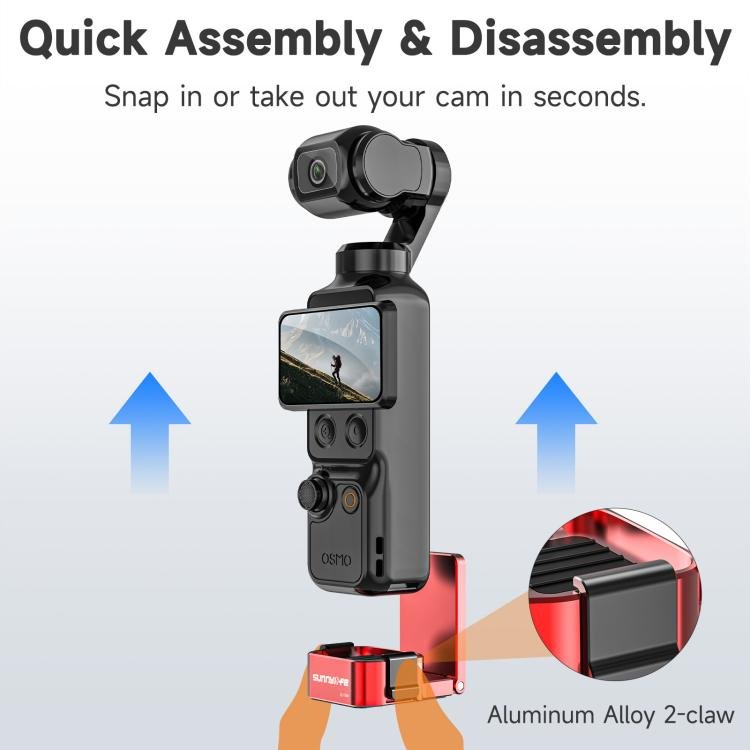 For DJI Osmo Pocket 4 / 3 Sunnylife Metal Quick - Release Magnetic Mount Tabletop Base Bracket Angles Adjustable Stand, OP4 - ZJ154 - ORIWHIZDJI & Insta360 AccessoriesMount & HolderOsmo Pocket Accessories