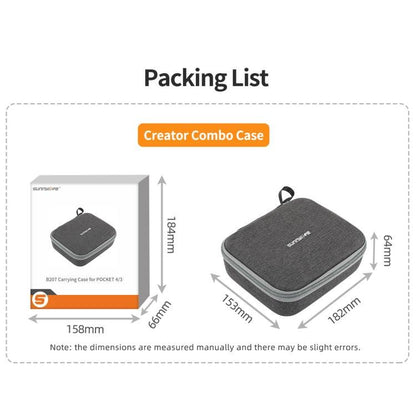 For DJI Osmo Pocket 4 / 3 Sunnylife Mini Carrying Case Handbag Creator Combo Bags, Creator Combo Bag - ORIWHIZCase & BagsDJI & Insta360 AccessoriesOsmo Pocket Accessories