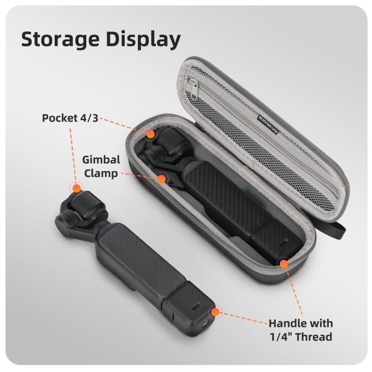 For DJI Osmo Pocket 4 / 3 Sunnylife Mini Carrying Case Handbag Portable Travel Case Protective Organizer Standard Combo Bags, Standard Combo Bags - ORIWHIZCase & BagsDJI & Insta360 AccessoriesOsmo Pocket Accessories