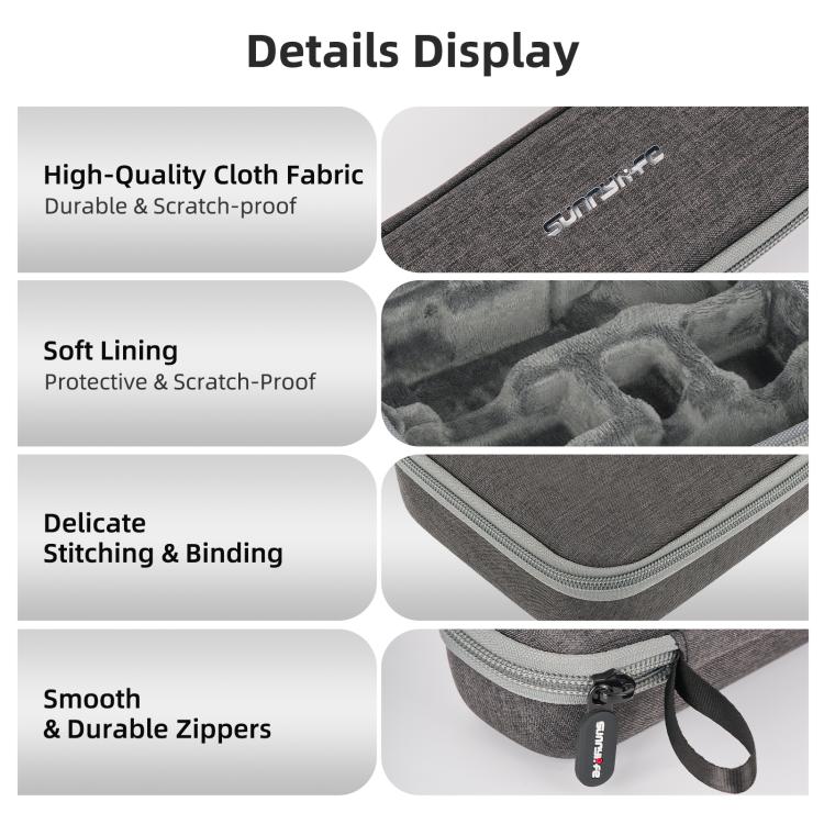 For DJI Osmo Pocket 4 / 3 Sunnylife Mini Carrying Case Handbag Portable Travel Case Protective Organizer Standard Combo Bags, Standard Combo Bags - ORIWHIZCase & BagsDJI & Insta360 AccessoriesOsmo Pocket Accessories