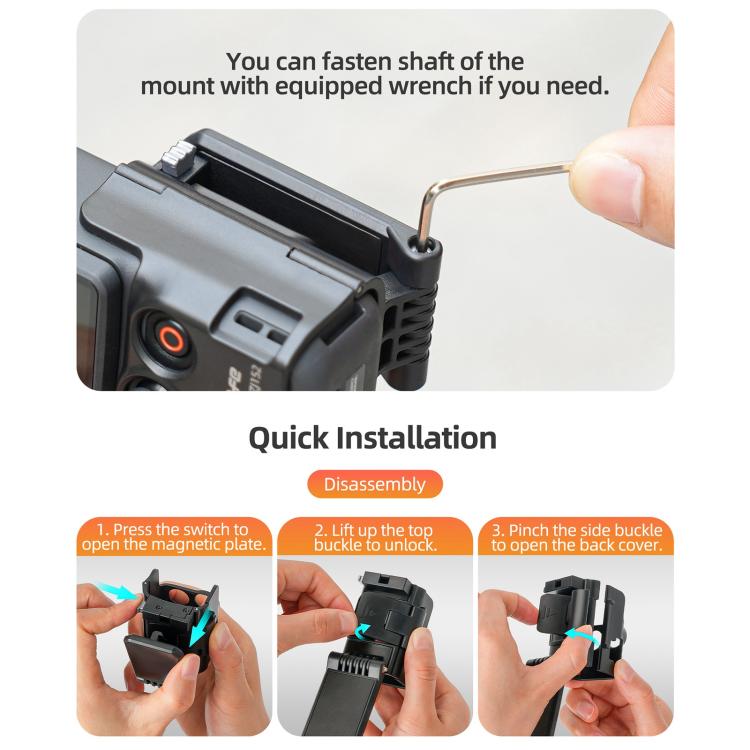 For DJI Osmo Pocket 4 / 3 Sunnylife Multifunctional Magnetic Mount Tabletop Base Bracket Angles Adjustable Stand, OP4 - ZJ152 - ORIWHIZDJI & Insta360 AccessoriesMount & HolderOsmo Pocket Accessories