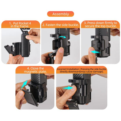 For DJI Osmo Pocket 4 / 3 Sunnylife Multifunctional Magnetic Mount Tabletop Base Bracket Angles Adjustable Stand, OP4 - ZJ152 - ORIWHIZDJI & Insta360 AccessoriesMount & HolderOsmo Pocket Accessories