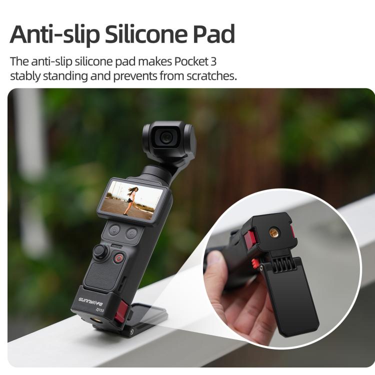 For DJI Osmo Pocket 4 / 3 Sunnylife Quick - Release Magnetic Mount Tabletop Base Plastic Bracket Angles Adjustable Stand, OP4 - ZJ153 - ORIWHIZDJI & Insta360 AccessoriesMount & HolderOsmo Pocket Accessories