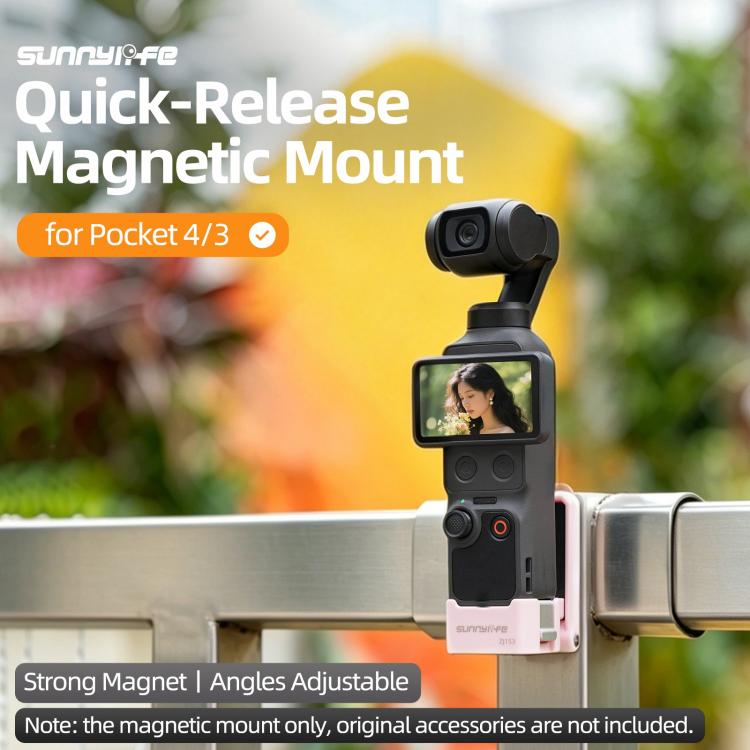 For DJI Osmo Pocket 4 / 3 Sunnylife Quick - Release Magnetic Mount Tabletop Base Plastic Bracket Angles Adjustable Stand, OP4 - ZJ153 - ORIWHIZDJI & Insta360 AccessoriesMount & HolderOsmo Pocket Accessories