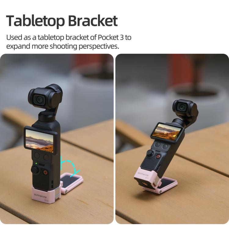 For DJI Osmo Pocket 4 / 3 Sunnylife Quick - Release Magnetic Mount Tabletop Base Plastic Bracket Angles Adjustable Stand, OP4 - ZJ153 - ORIWHIZDJI & Insta360 AccessoriesMount & HolderOsmo Pocket Accessories