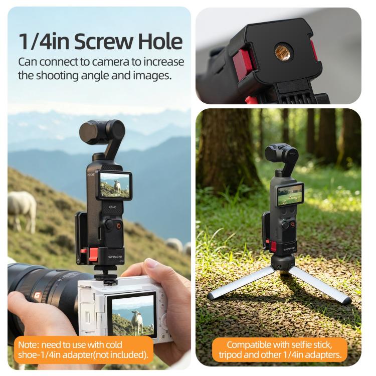 For DJI Osmo Pocket 4 / 3 Sunnylife Quick - Release Magnetic Mount Tabletop Base Plastic Bracket Angles Adjustable Stand, OP4 - ZJ153 - ORIWHIZDJI & Insta360 AccessoriesMount & HolderOsmo Pocket Accessories