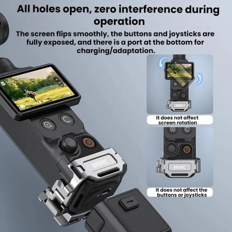 For DJI Osmo Pocket 4 BRDRC Cold Shoe Interface Quick - Release Expansion Frame Bracket, For DJI Osmo Pocket 4 - ORIWHIZBRDRCDJI & Insta360 AccessoriesMount & Holder
