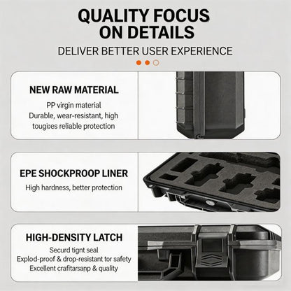 For DJI Osmo Pocket 4 Explosion - proof Hard Carrying Case Protective Storage Box with Custom EVA Foam - ORIWHIZCase & BagsDJI & Insta360 AccessoriesOsmo Pocket Accessories