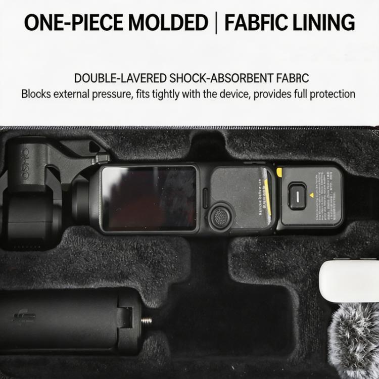 For DJI Osmo Pocket 4 Hard Carrying Case Portable Travel Storage Bag with Wrist Strap & Soft Flannel Inner - ORIWHIZCase & BagsDJI & Insta360 AccessoriesOsmo Pocket Accessories