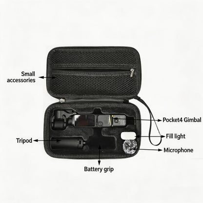 For DJI Osmo Pocket 4 Hard Carrying Case Portable Travel Storage Bag with Wrist Strap & Soft Flannel Inner - ORIWHIZCase & BagsDJI & Insta360 AccessoriesOsmo Pocket Accessories