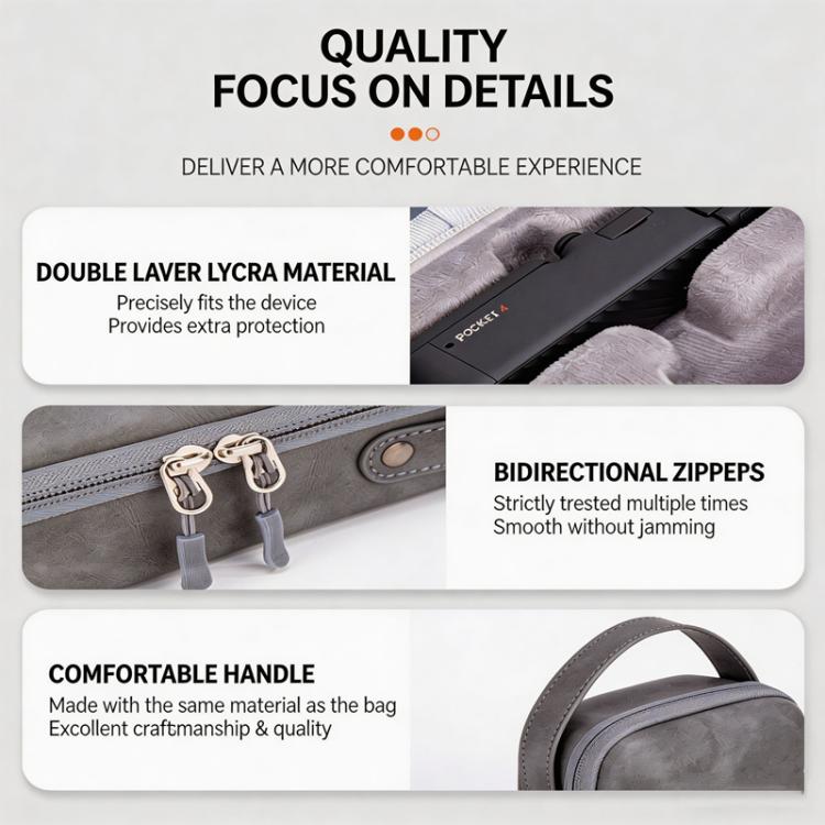 For DJI Osmo Pocket 4 Hard Carrying Case Waterproof Protective Travel Bag Shockproof Portable Handbag - ORIWHIZCase & BagsDJI & Insta360 AccessoriesOsmo Pocket Accessories