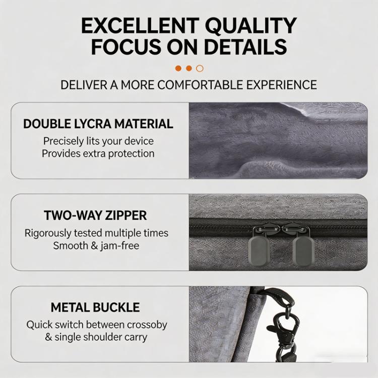 For DJI Osmo Pocket 4 Standard Combo Carrying Case Travel Protective Bag Handheld Clutch - ORIWHIZCase & BagsDJI & Insta360 AccessoriesOsmo Pocket Accessories