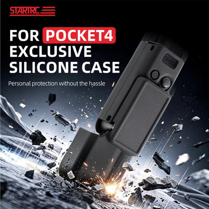 For DJI Osmo Pocket 4 STARTRC 2 in 1 Body Gimbal Lens Silicone Case - ORIWHIZCase & BagsDJI & Insta360 AccessoriesOsmo Pocket Accessories