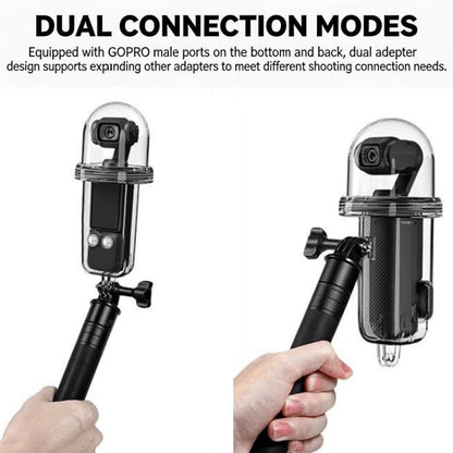For DJI Osmo Pocket 4 Waterproof Case 60M/196ft Diving Housing Shell with 540 - degree Panoramic View Underwater Accessories for Surfing Snorkeling - ORIWHIZCase & BagsDJI & Insta360 AccessoriesOsmo Pocket Accessories