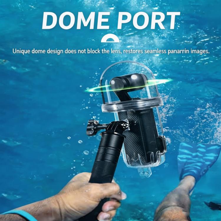 For DJI Osmo Pocket 4 Waterproof Case 60M/196ft Diving Housing Shell with 540 - degree Panoramic View Underwater Accessories for Surfing Snorkeling - ORIWHIZCase & BagsDJI & Insta360 AccessoriesOsmo Pocket Accessories